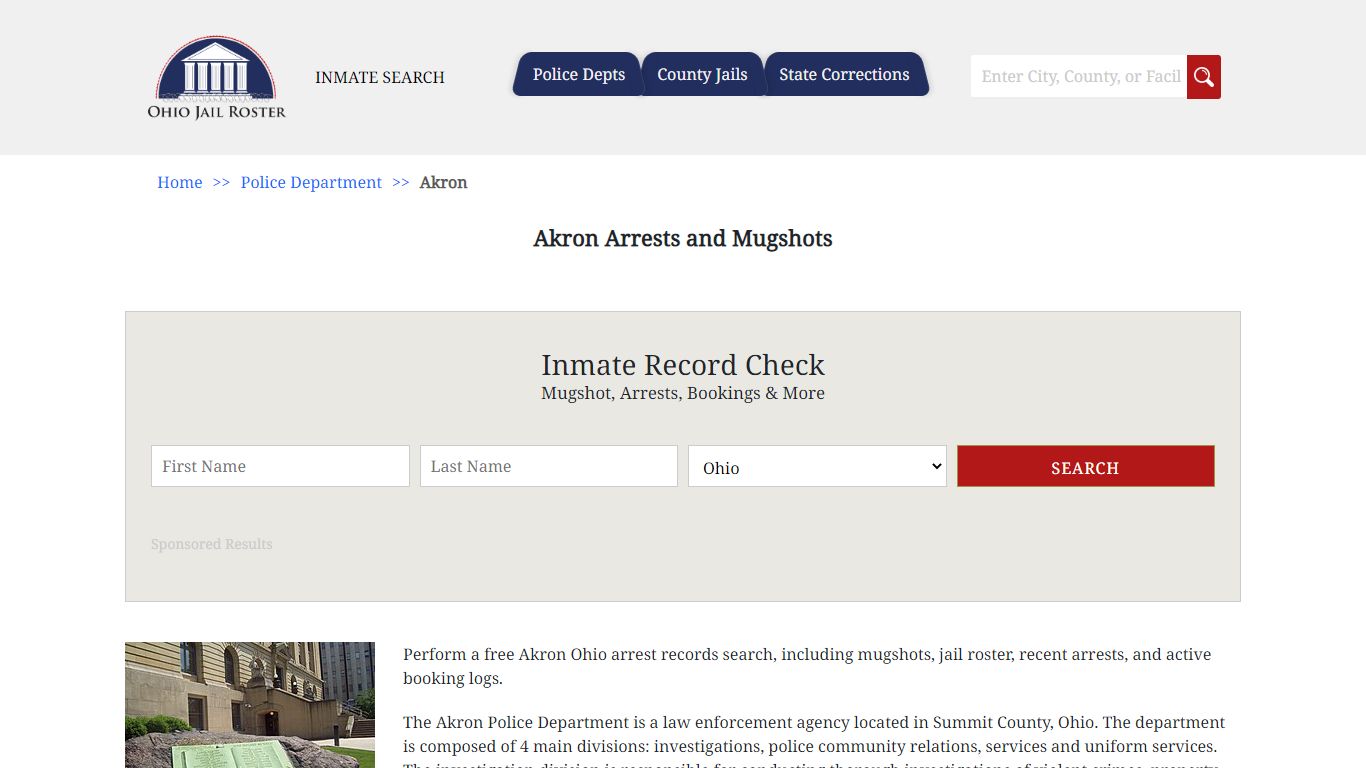 Akron Arrests and Mugshots | Jail Roster Search